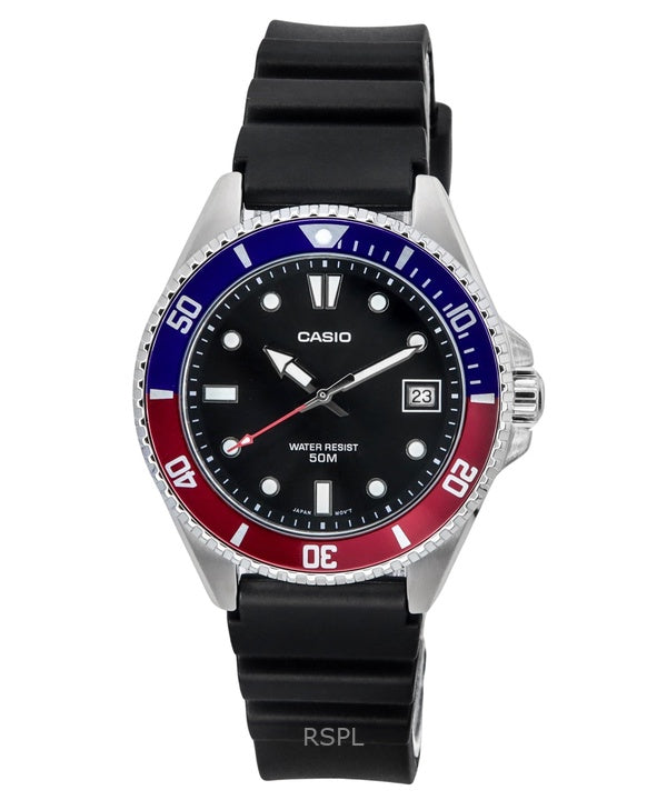 Refurbished Casio Standard Analog Resin Strap Black Dial Quartz MDV-10-1A2 Men's Watch