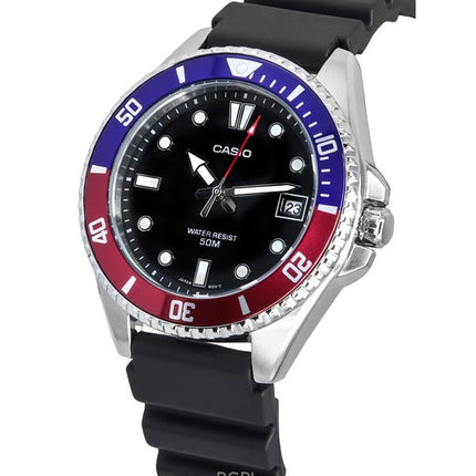 Refurbished Casio Standard Analog Resin Strap Black Dial Quartz MDV-10-1A2 Men's Watch
