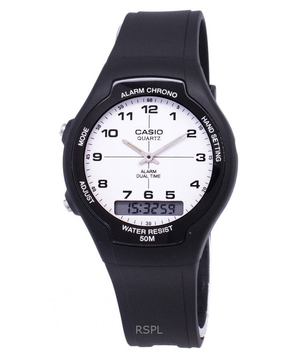 Refurbished Casio Analog Digital Dual Time Quartz AW-90H-7BVDF Men's Watch