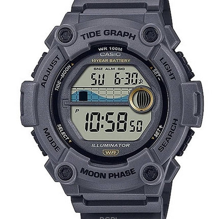 Refurbished Casio Youth Digital Tide Moon Phase Quartz WS-1300H-8AV 100M Men's Watch