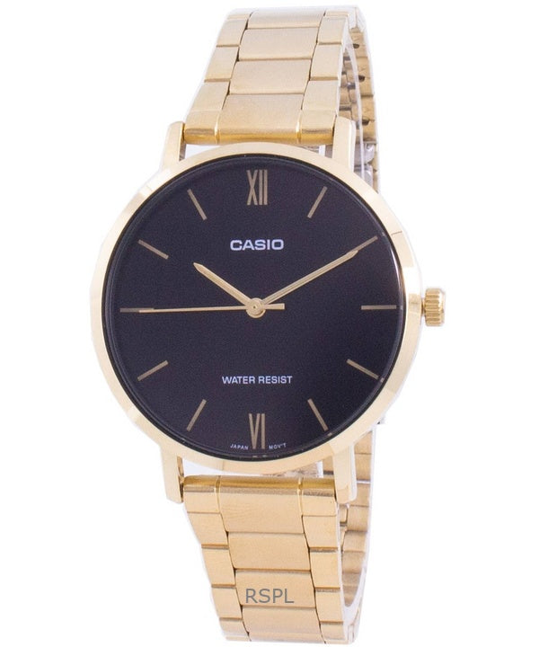 Refurbished Casio Analog Black Dial Quartz LTP-VT01G-1B Women's Watch