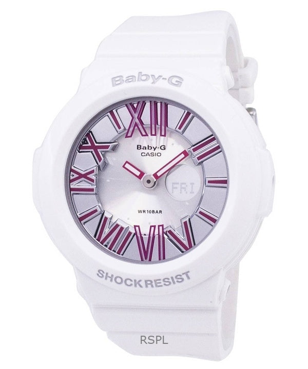 Refurbished Casio Baby-G Analog Digital Neon Illuminator Quartz BGA-160-7B2DR Women's Watch