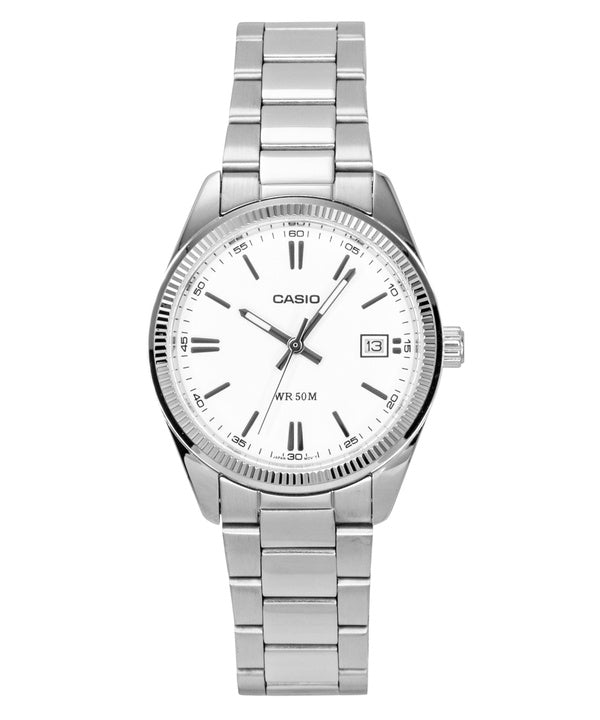 Casio Analog Stainless Steel White Dial Quartz UTP-1302PD-7AV Unisex Watch
