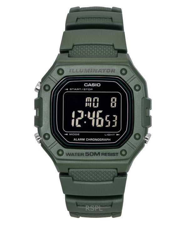 Casio Standard Digital Resin Strap Quartz W-218H-3BV Men's Watch