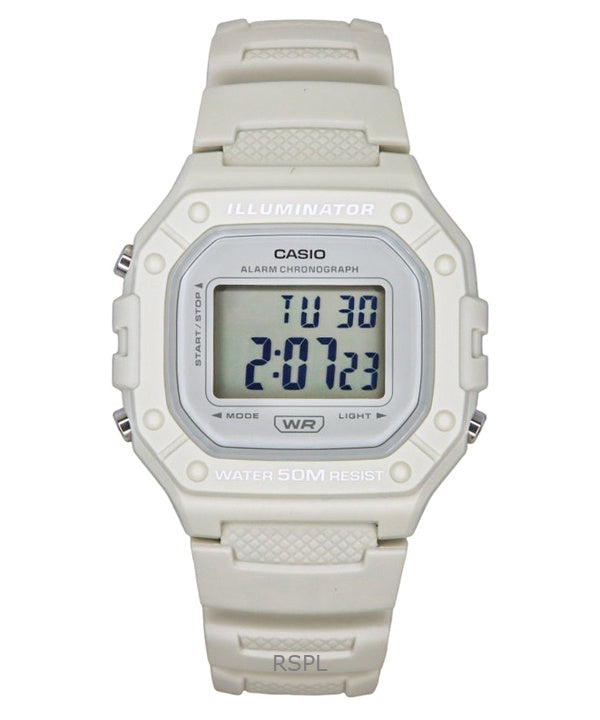 Casio Youth Digital Resin Strap Quartz W-218HC-8AV Unisex Watch
