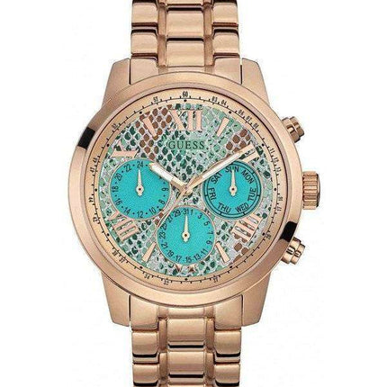 Guess Sunrise Multifunction Rose Gold Tone Quartz W0330L12 Women's Watch