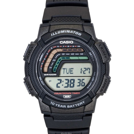 Casio Digital Resin Strap Quartz WS-1800-1AV 100M Men's Watch