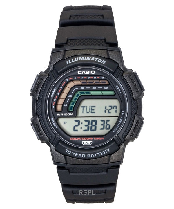 Casio Digital Resin Strap Quartz WS-1800-1AV 100M Men's Watch