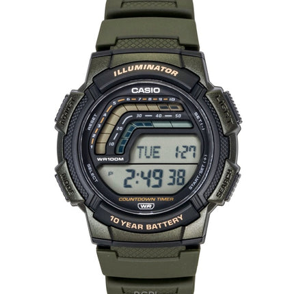 Casio Digital Resin Strap Quartz WS-1800-3AV 100M Men's Watch