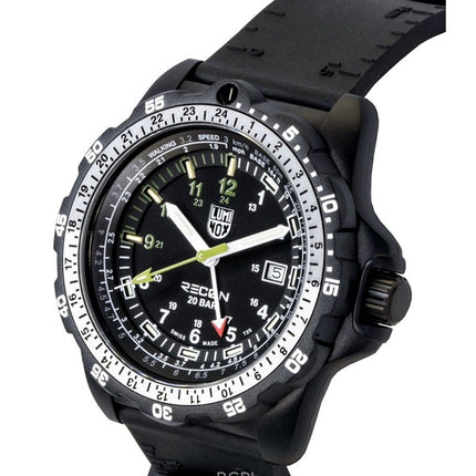 Luminox Recon Nav Spec GMT Rubber Strap Black Dial Quartz Diver's XL.8837.SET 200M Men's Watch