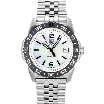 Luminox Pacific Diver Ripple Stainless Steel Mother Of Pearl Dial Quartz XS.3126M.1 200M Men's Watch