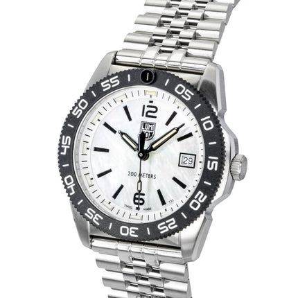 Luminox Pacific Diver Ripple Stainless Steel Mother Of Pearl Dial Quartz XS.3126M.1 200M Men's Watch