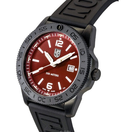 Luminox Pacific Diver Rubber Strap Red Sunray Dial Quartz Diver's XS.3135.B 200M Men's Watch