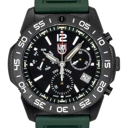 Luminox Pacific Diver Chronograph Rubber Strap Black Dial Quartz Diver's XS.3147 200M Men's Watch