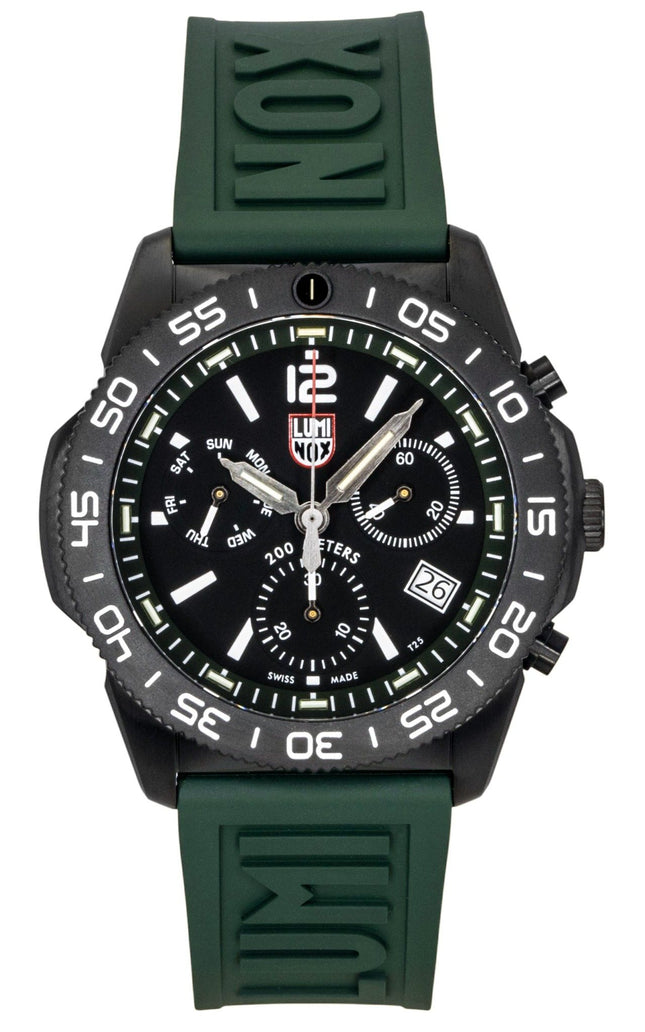 Luminox Pacific Diver Chronograph Rubber Strap Black Dial Quartz Diver's XS.3147 200M Men's Watch