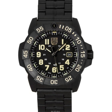 Luminox Navy SEAL 3500 Military Stainless Steel Black Dial Quartz Diver's XS.3510 200M Men's Watch
