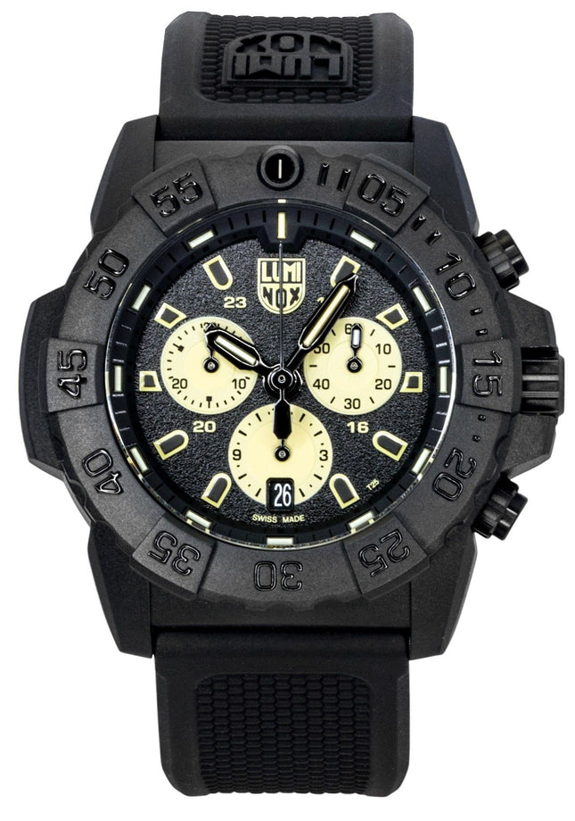Luminox Navy Seal Chronograph Rubber Strap Black Dial Quartz Diver's XS.3587 200M Men's Watch