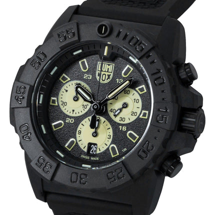 Luminox Navy Seal Chronograph Rubber Strap Black Dial Quartz Diver's XS.3587 200M Men's Watch