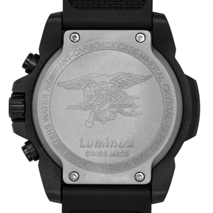 Luminox Navy Seal Chronograph Rubber Strap Black Dial Quartz Diver's XS.3587 200M Men's Watch