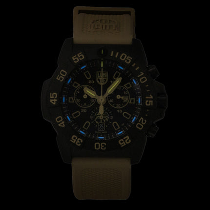 Luminox Navy Seal Chronograph Rubber Strap Black Dial Quartz Diver's XS.3590.NSF.2 200M Men's Watch