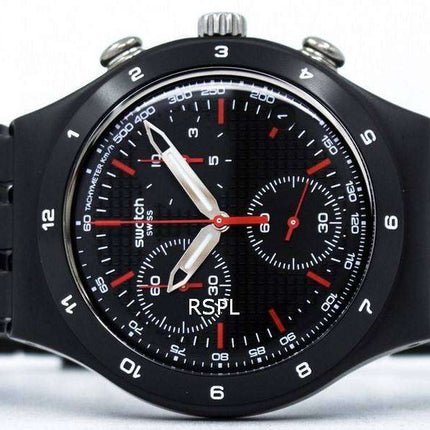 Swatch Irony Black Coated Chorongraph Quartz YCB4019AG Unisex Watch