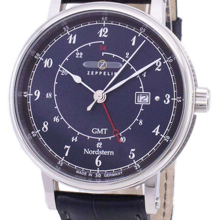 Zeppelin Series Nordstern GMT Germany Made 7546-3 75463 Men's Watch