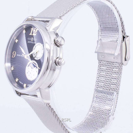 Zeppelin Series Luna Moon Phase Germany Made 7637M-3 7637M3 Women's Watch