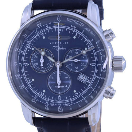 Zeppelin 100 Jahre Ed.1 Blue Dial Chronograph Quartz 7680-3 76803 Men's Watch