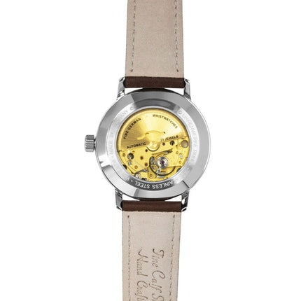 Zeppelin LZ129 Hindenburg Leather Strap Beige Dial Automatic 80565 Men's Watch