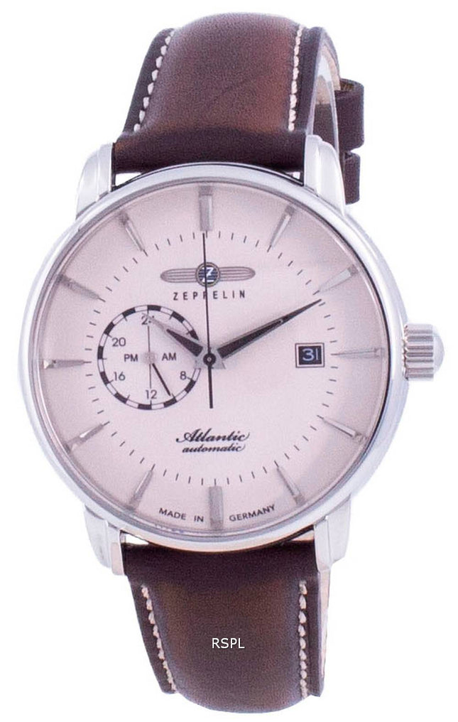 Zeppelin Atlantic Beige Dial Automatic 8470-5 84705 Mens Watch