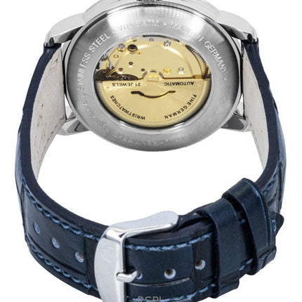 Zeppelin Friedrichshafen Blue Leather Strap Blue Dial Automatic 85623 Men's Watch