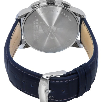 Zeppelin New York Chronograph Leather Strap Blue Dial Quartz 88783 Men's Watch