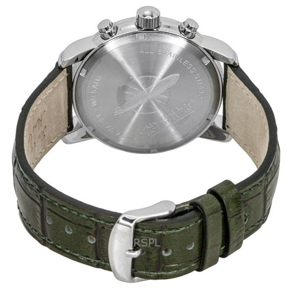 Zeppelin LZ 14 Marine Chronograph Leather Strap Green Dial Quartz 88884 Men's Watch