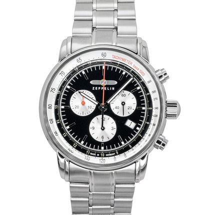 Zeppelin LZ 14 Marine Chronograph Stainless Steel Black Dial Quartz 8888MB2 Men's Watch