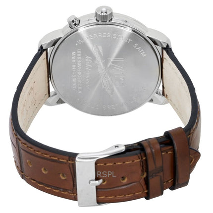 Zeppelin 100 Jahre Mediterranee Moonphase Leather Strap Blue DIal Quartz 96363 Men's Watch