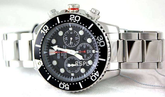 Seiko Solar Chronograph Divers SSC015P1 Mens Watch