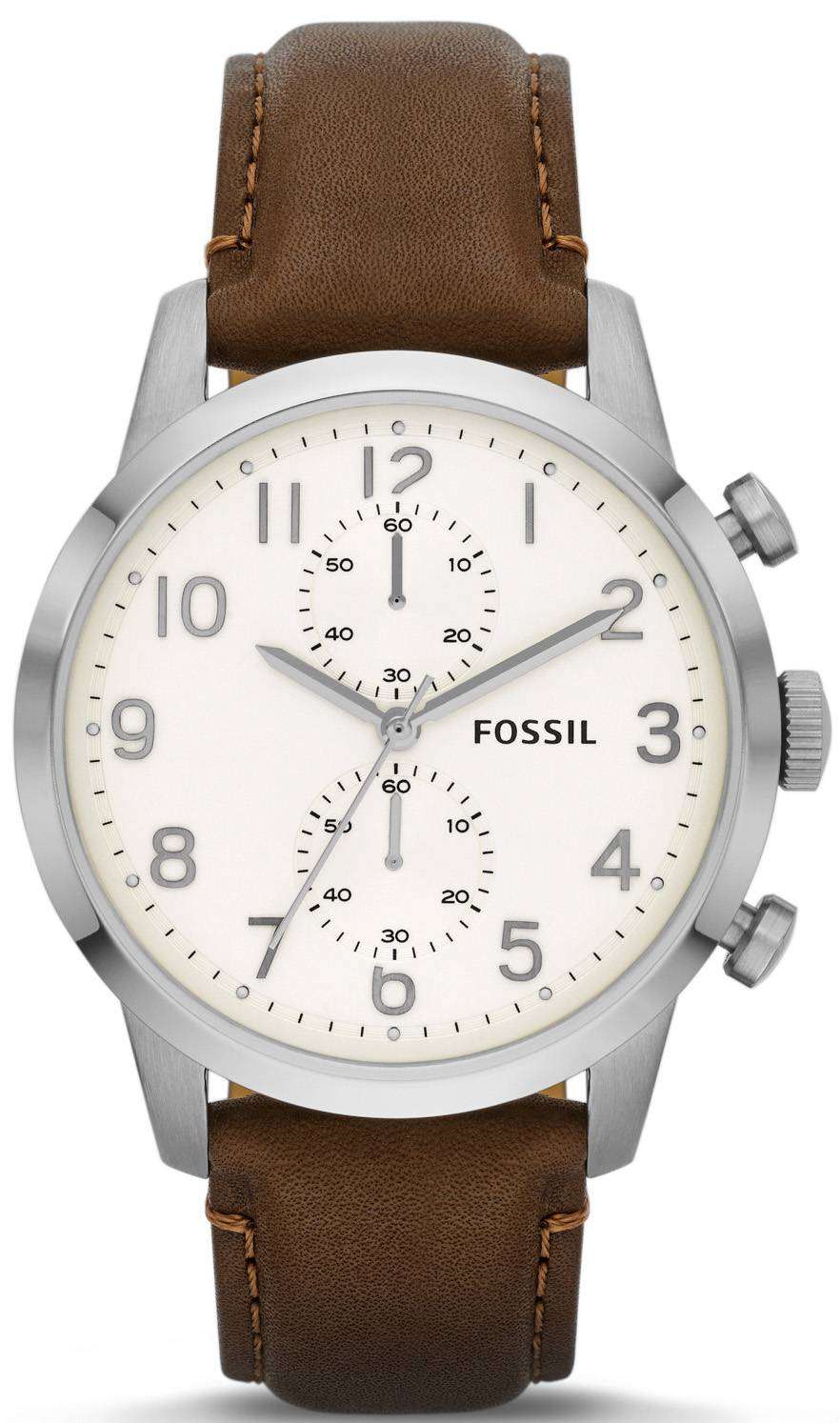 Fossil Townsman Chronograph Brown Leather FS4872 Mens Watch ...