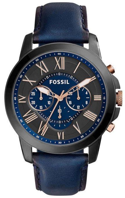 Fossil - Watch Minimalist Men\'s Blue CityWatches Chronograph Quartz Dial FS5928 IN