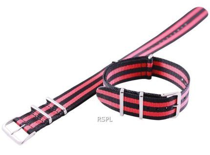 Red And Black Nato Strap 22mm For SKX007, SKX009, SKX011, SRP497, SRP641