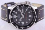 Seiko Automatic Diver's Black Leather SKX007J1-LS2 200M Mens Watch
