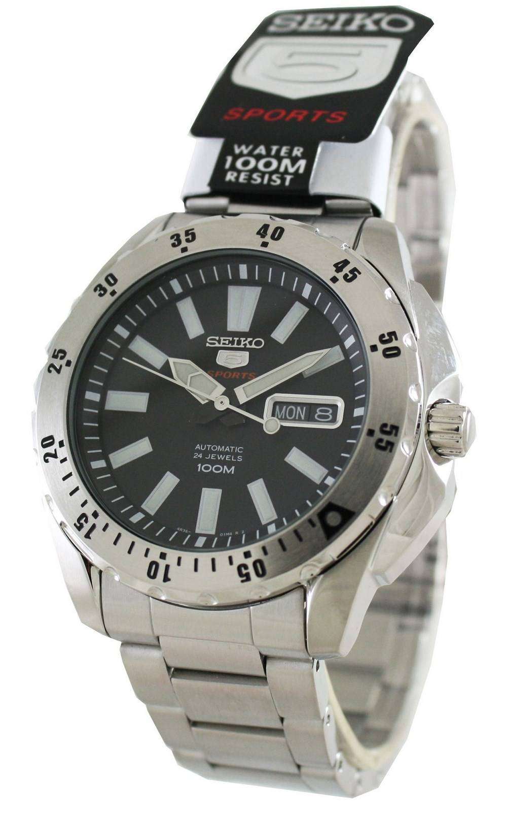 Seiko 5 Sports Automatic 24 Jewels 100M SRP357 SRP357K1 SRP357K Men's Watch  - CityWatches IN