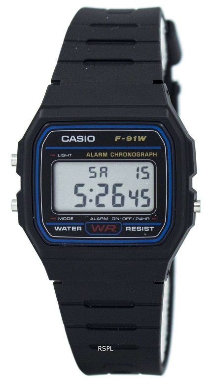 Casio Classic Sports Chronograph F-91W-1SDG F-91W-1S Men's Watch