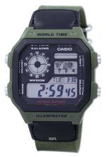 Casio World Time Alarm Digital AE-1200WHB-3BV Men's Watch