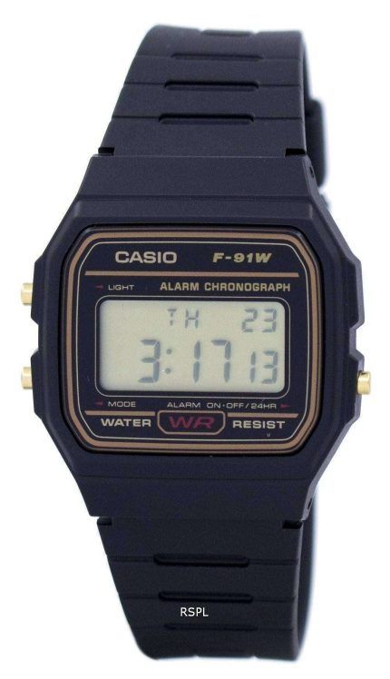 Casio Alarm Chronograph Digital F-91WG-9S Men's Watch