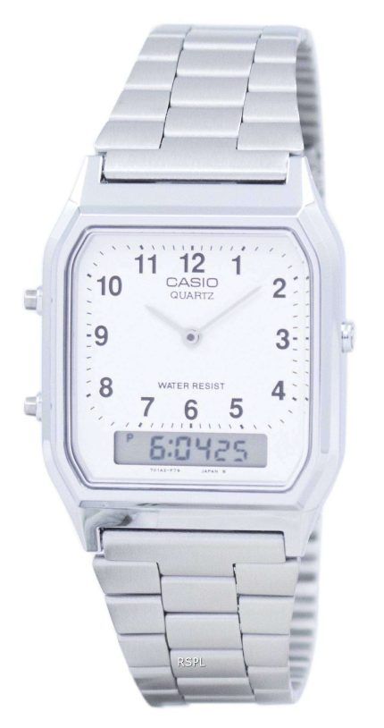 Casio Vintage Dual Time Analog Digital Quartz AQ-230A-7BMQ AQ230A-7BMQ Men's Watch