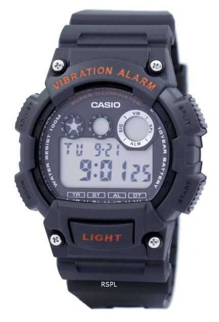 Casio Digital Vibration Alarm Illuminator W-735H-8AVDF W-735H-8AV Mens Watch