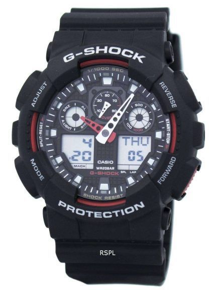 Casio G-Shock Velocity Indicator Alarm GA-100-1A4 GA-100 Watch