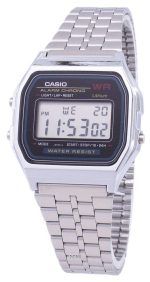 Casio Digital Alarm Chrono Stainless Steel A159WA-N1DF A159WA-N1 Mens Watch