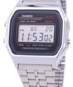 Casio Digital Alarm Chrono Stainless Steel A159WA-N1DF A159WA-N1 Mens Watch