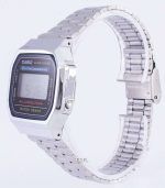 Casio Digital Alarm Chrono Stainless Steel A168WA-1WDF A168WA-1W Unisex Watch